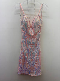 Jovani - Women's Beaded V-neck Homecoming Dress