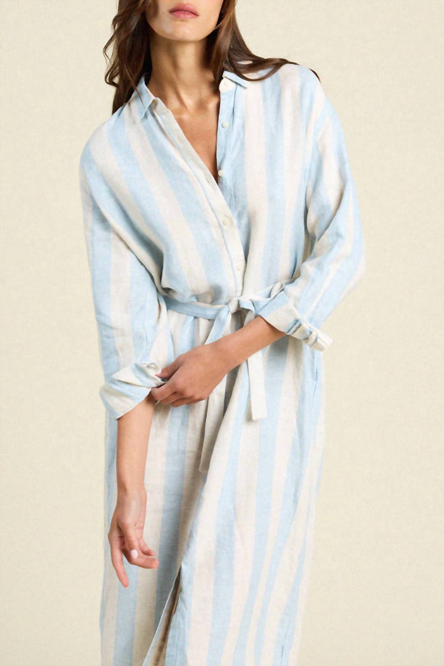 TROVATA Catalina Dress in seaside stripe - women's dress - view 4