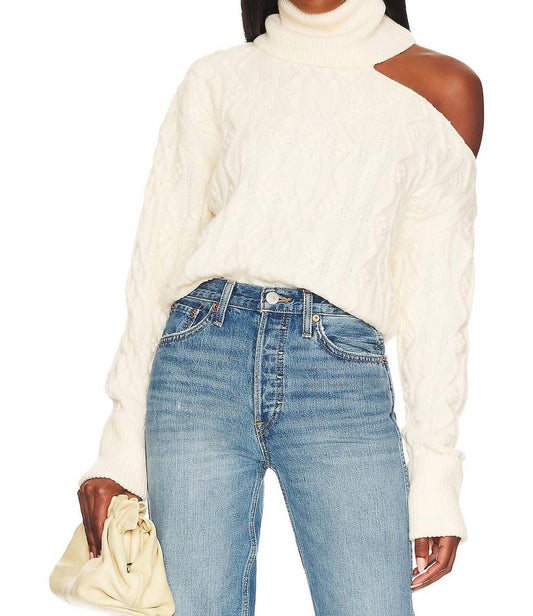 Cropped Cable Knit Raundi Sweater