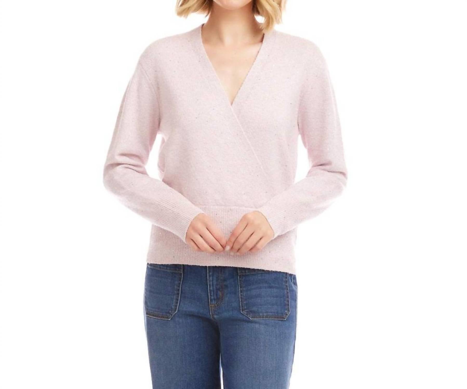 Karen Kane - Starling Sequin Wrap Sweater