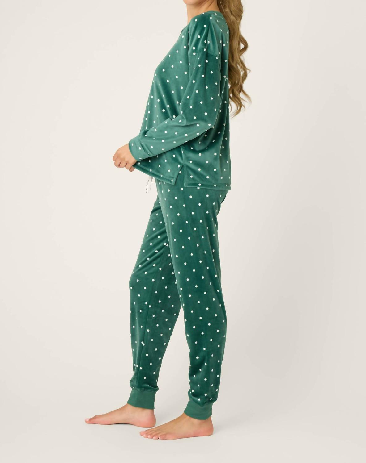 PJ Salvage Let's Get Toasty Pajama Pants in green - women's pants - alternate view