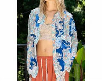 Pol - Oversized Long Sleeve Button Top
