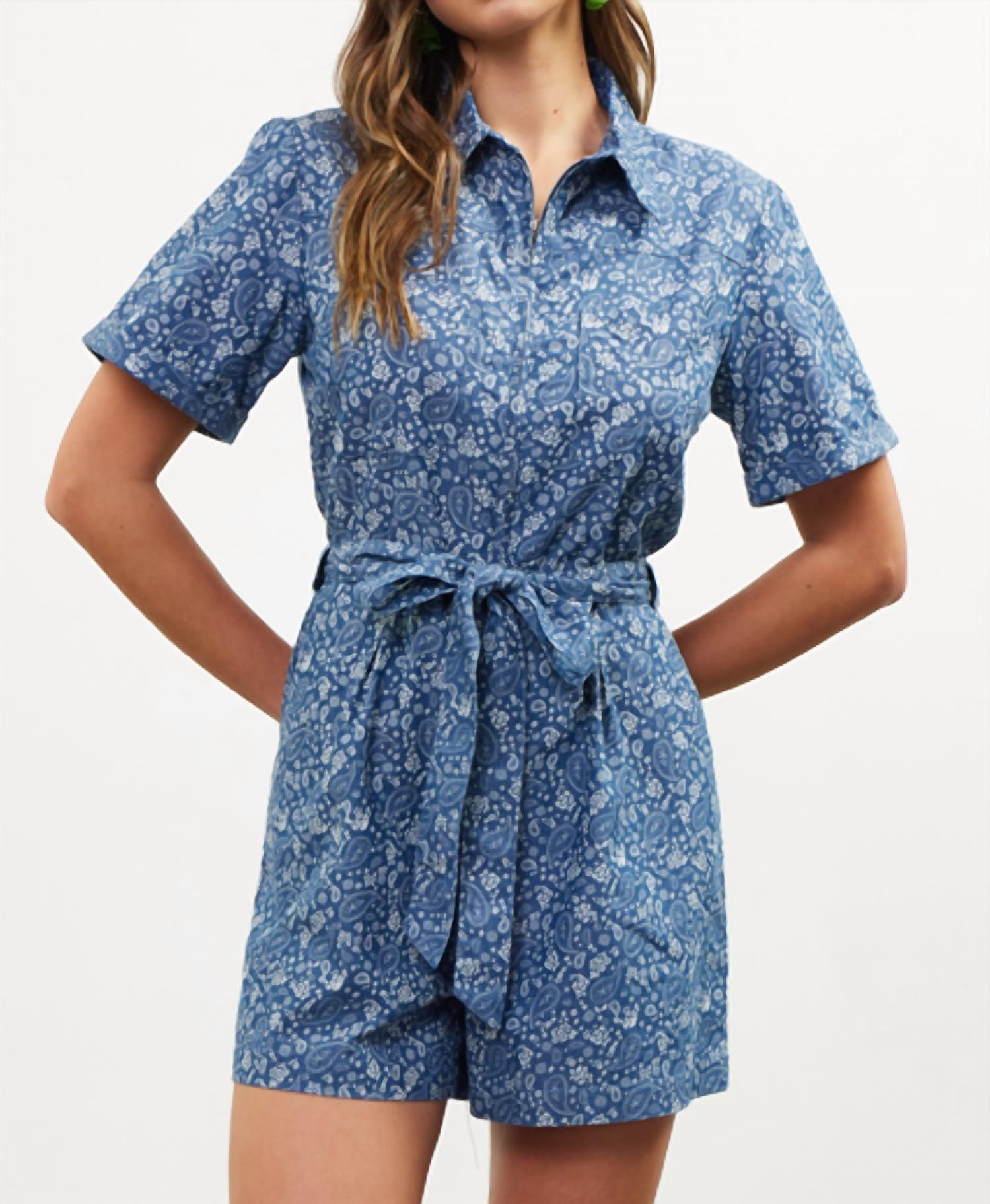 Skies Are Blue - Shelly Romper