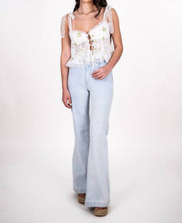 for Love & Lemons Kinsley Sleeveless Top in white - women's shirt