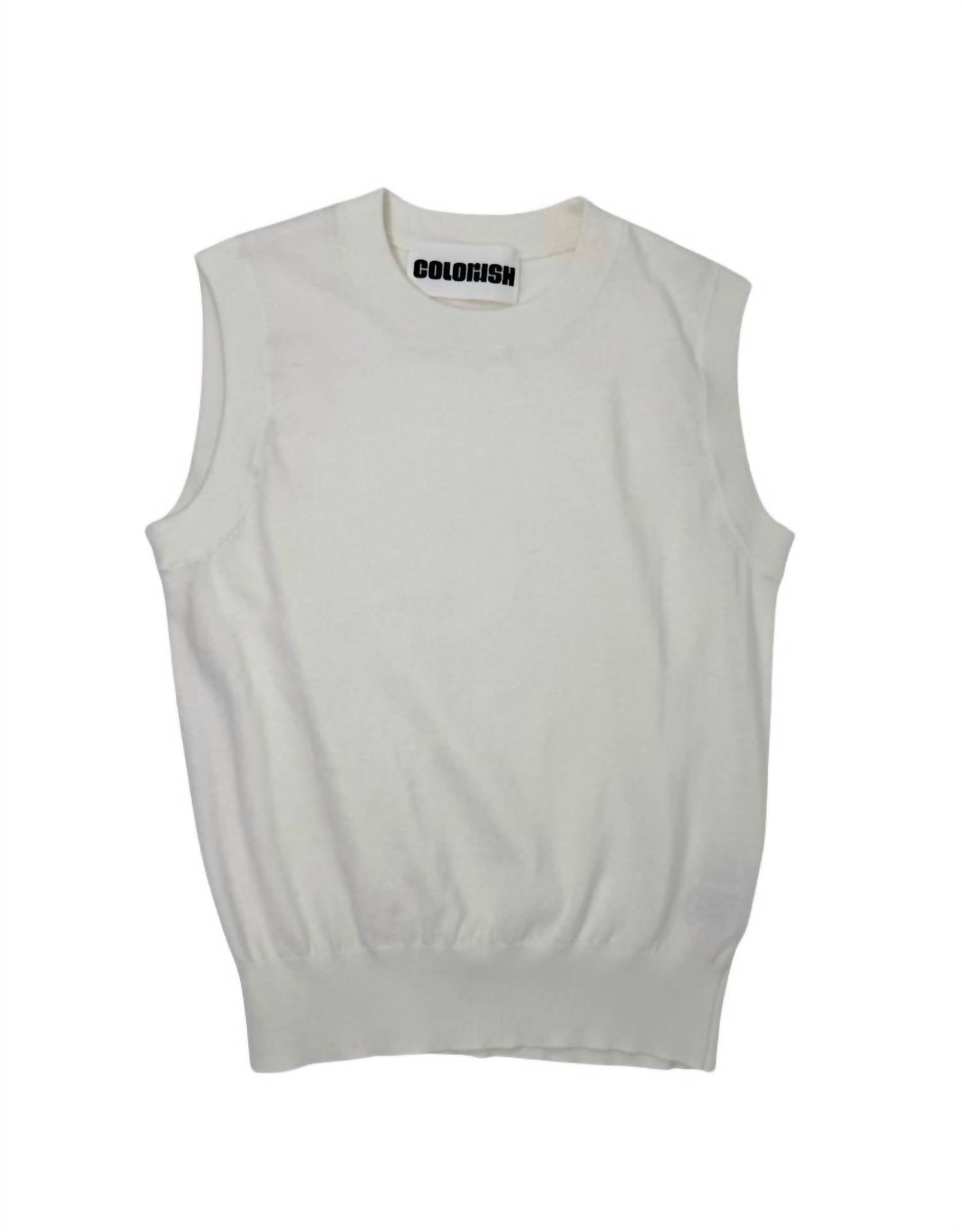 Colorush Shaka Tank Top in chalk - women's tank top - detail view