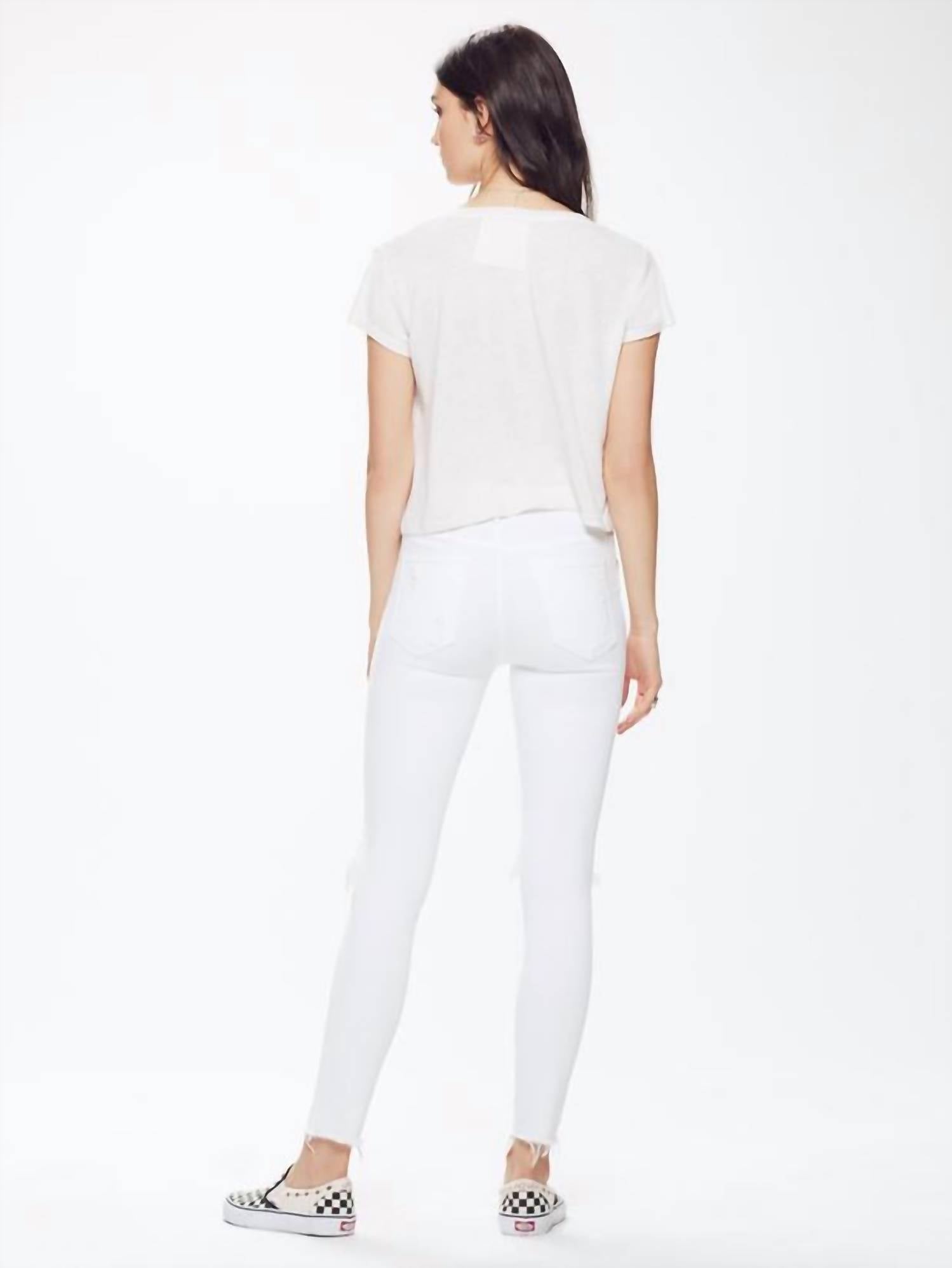 Mother - High Waisted Looker Ankle Fray Jean