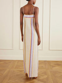 Staud - Laura Striped Linen Maxi Dress