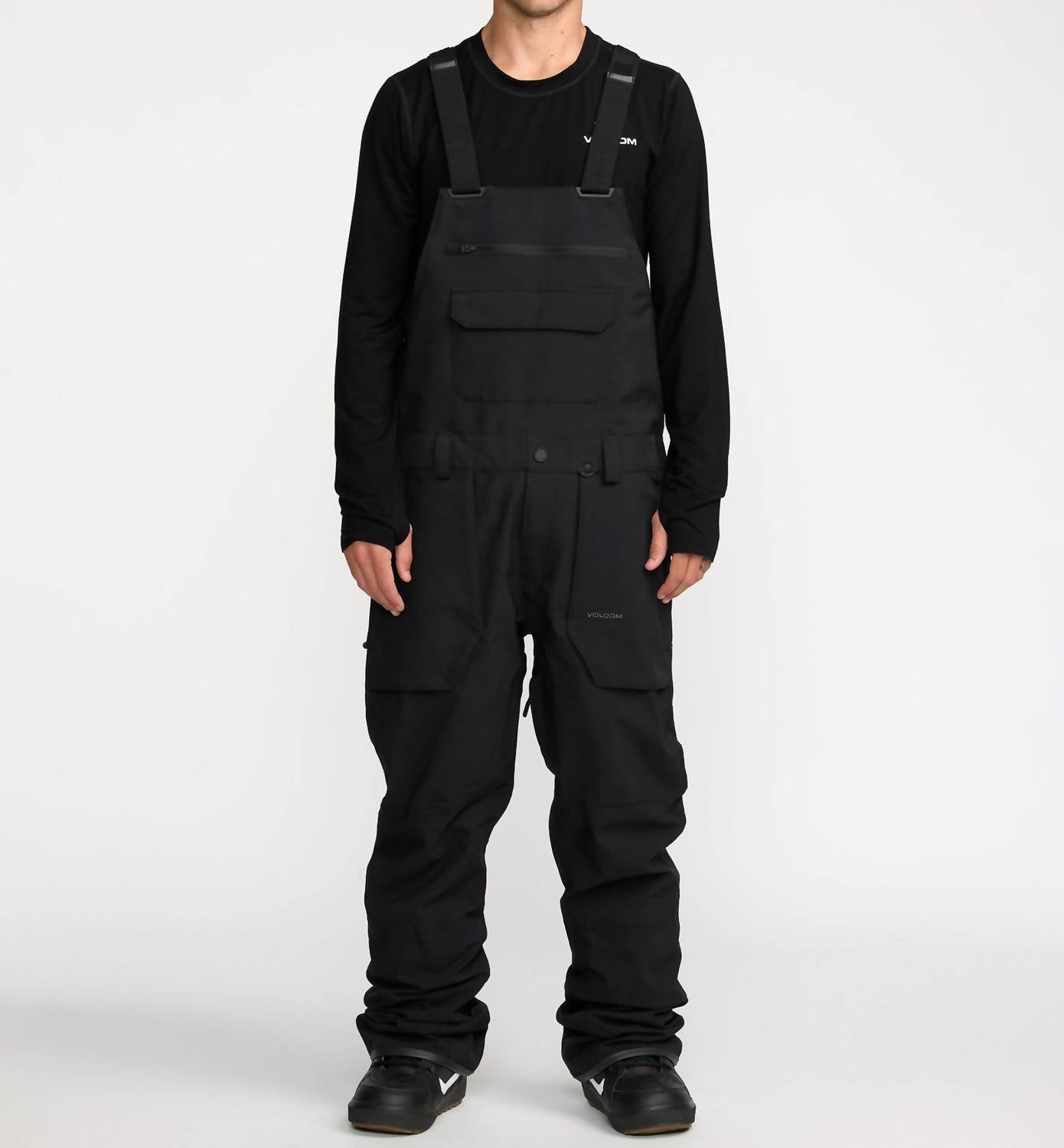 VOLCOM Roan Bib Overall Snowboard Pants in black - men's pants