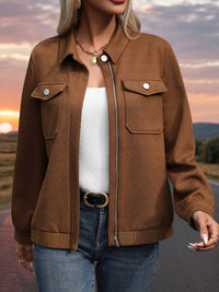 Wholesalesir - Long Sleeve Zip Bomber Jacket