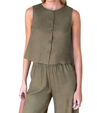 Emerson Fry - Button Front Wide Hem Top