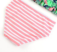 Rufflebutts - Girls Ruffle Hem Rash Guard 2 Piece Swimsuit