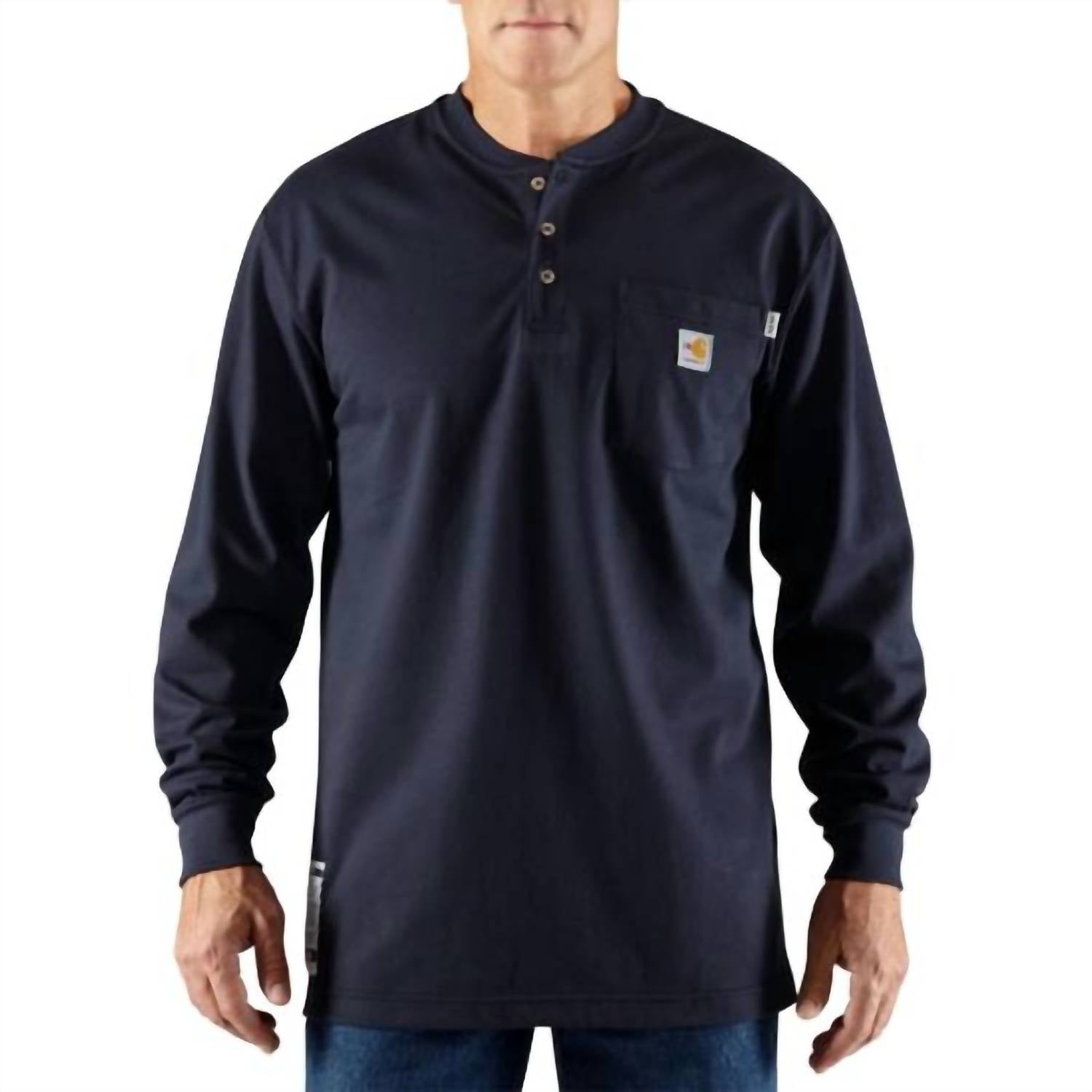 Carhartt - Men's Long Sleeve Cotton Henley T-shirt