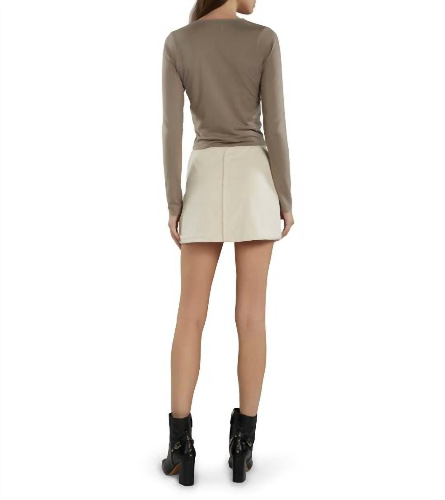Les Tien - Dan Deep V-neck Long Sleeve Top