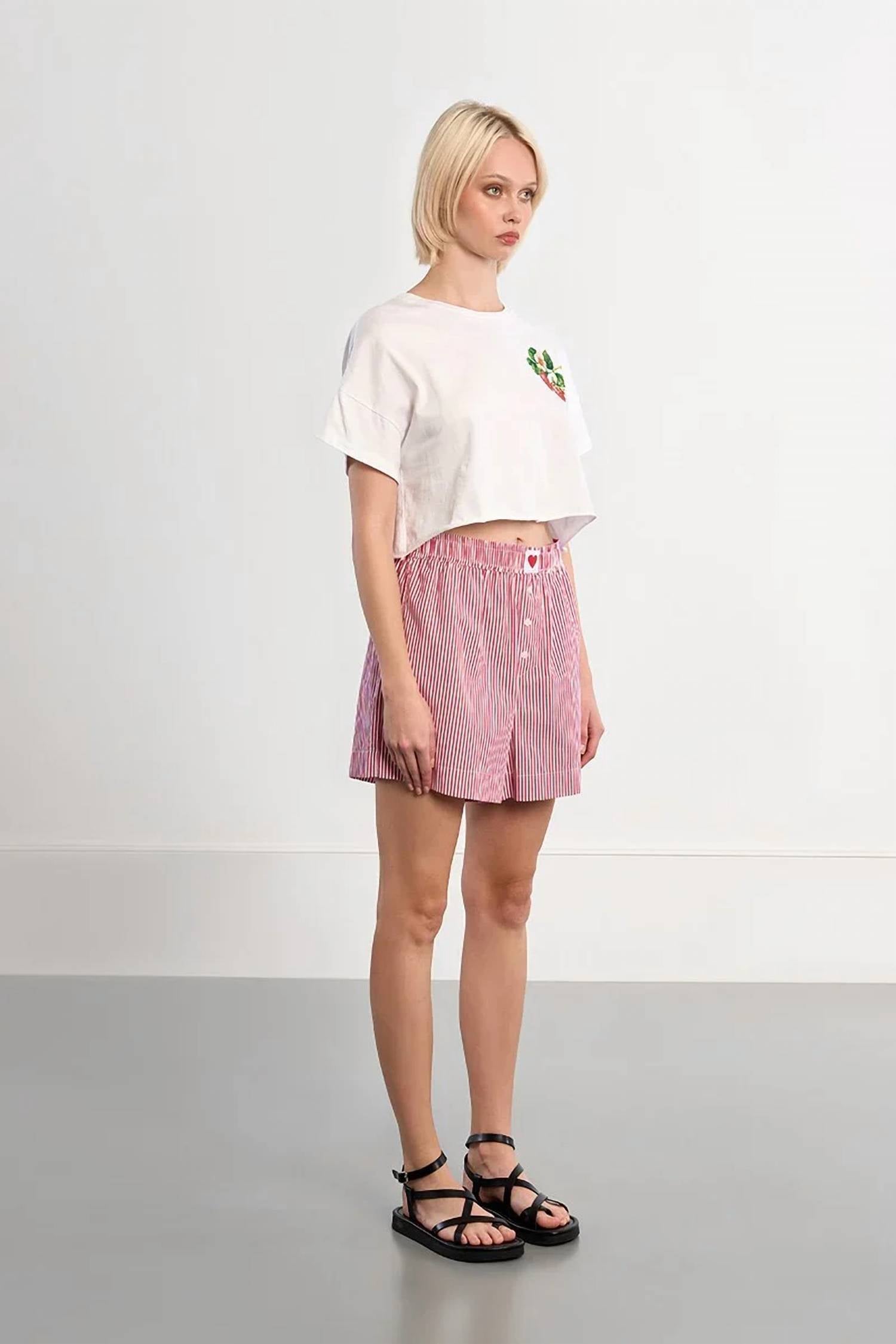 Lili Sidonio - Striped Boxer Shorts