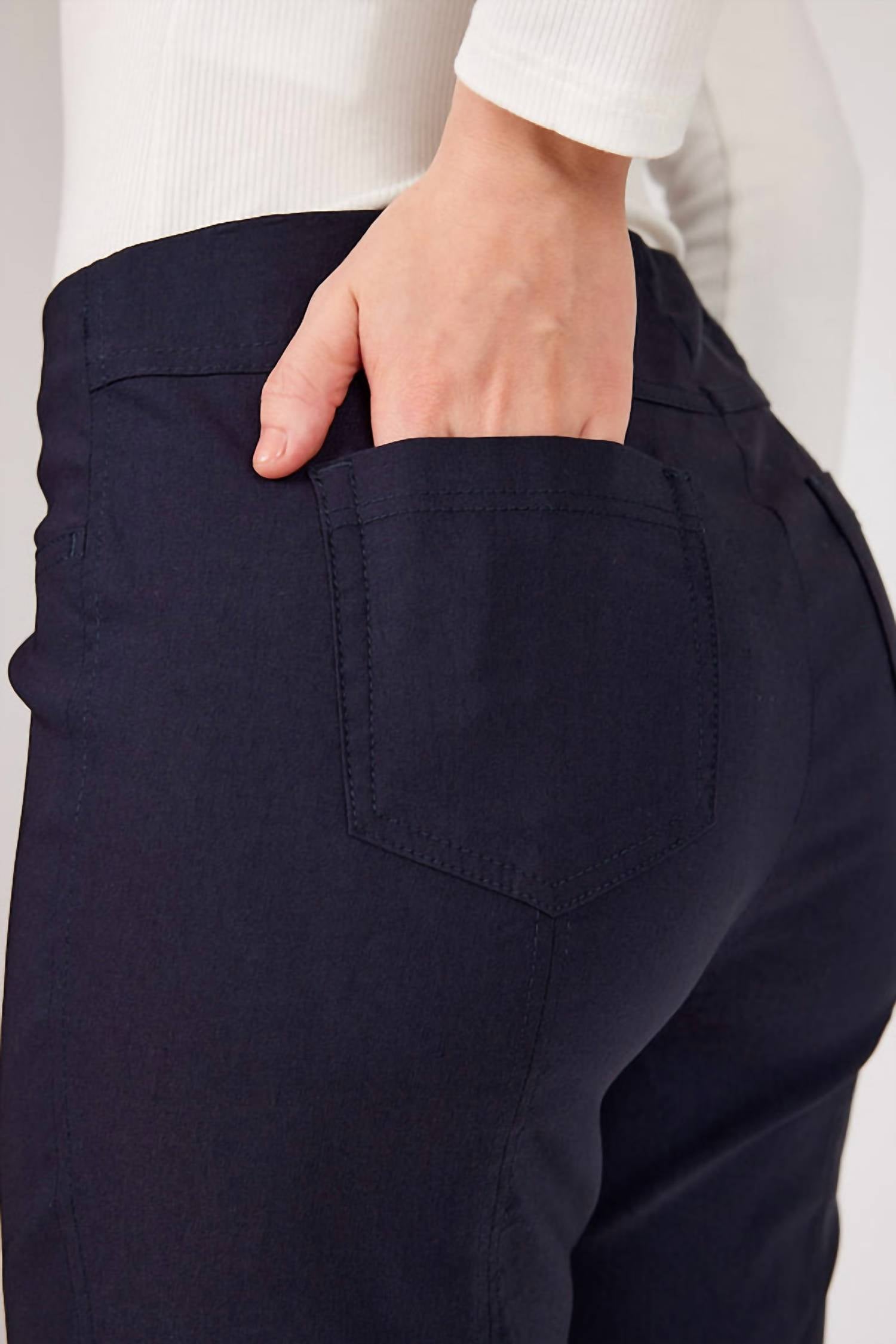 ROBELL Bella Trouser Pant in navy - women's pants - view 4