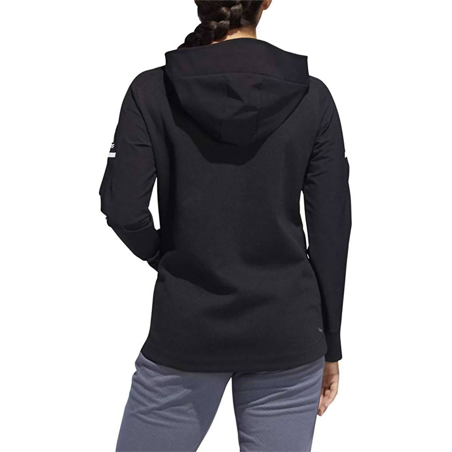adidas Women's Long Sleeve Squad Jacket in black - women's jacket - detail view