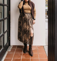 Gentle Fawn - Snake Print Midi Skirt
