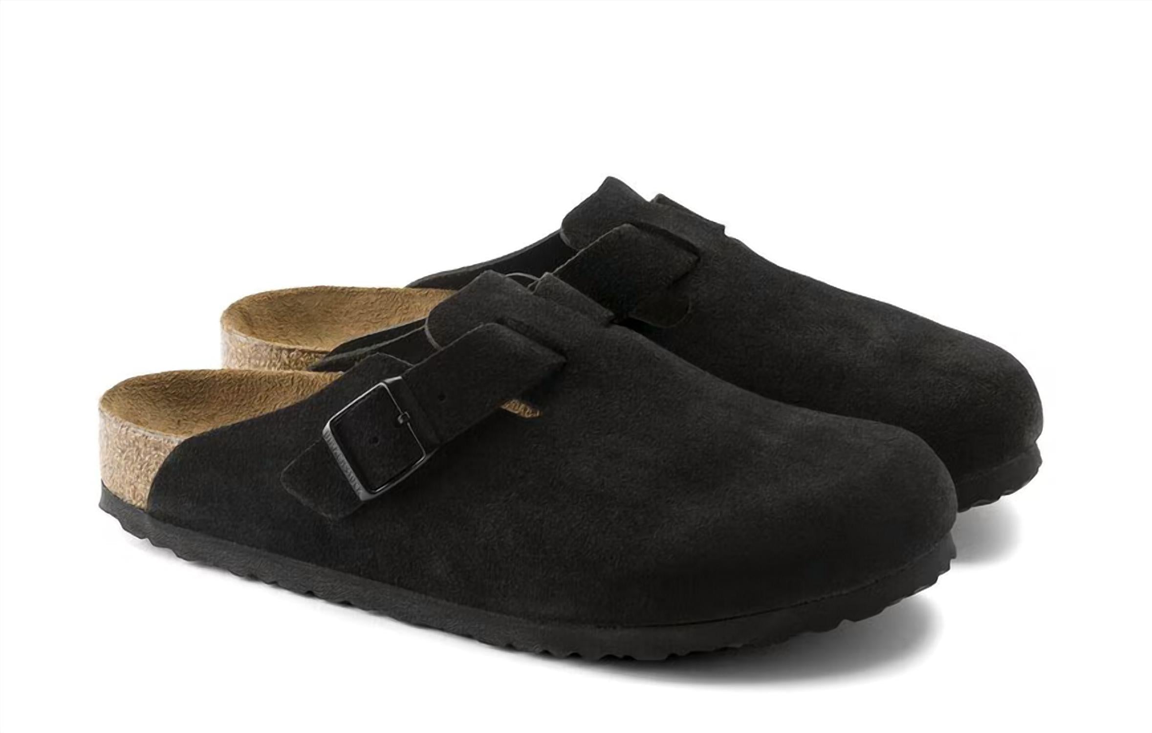 BIRKENSTOCK Unisex - Boston Soft Footbed Suede Clog in black - item