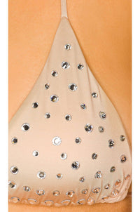 Monica Hansen Beachwear - Starlight Padded Triangle Bikini Top With Crystals