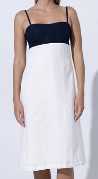 Lusana - Emery Linen Midi Dress
