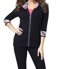Angel - Plaid Accent Hooded Zip