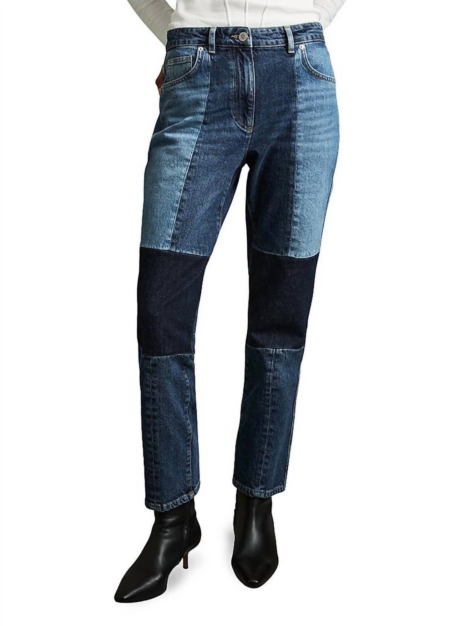 Reiss - Birch Patchwork Straight Leg Jean