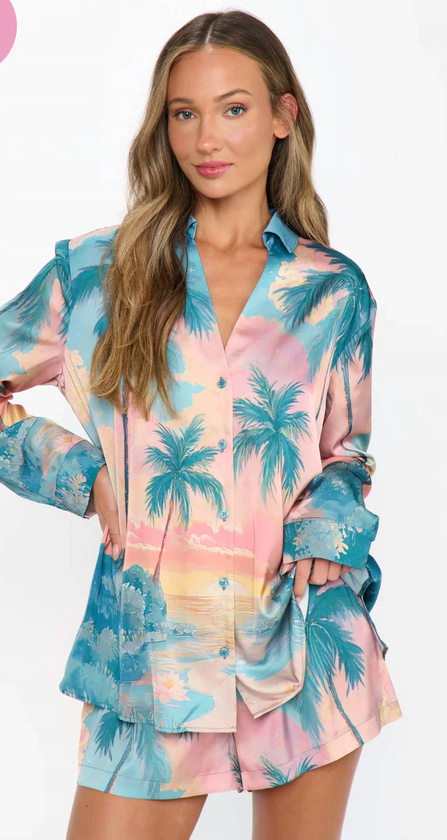 Show Me Your Mumu - Sunset Cove Silky Early Riser Pajama Set