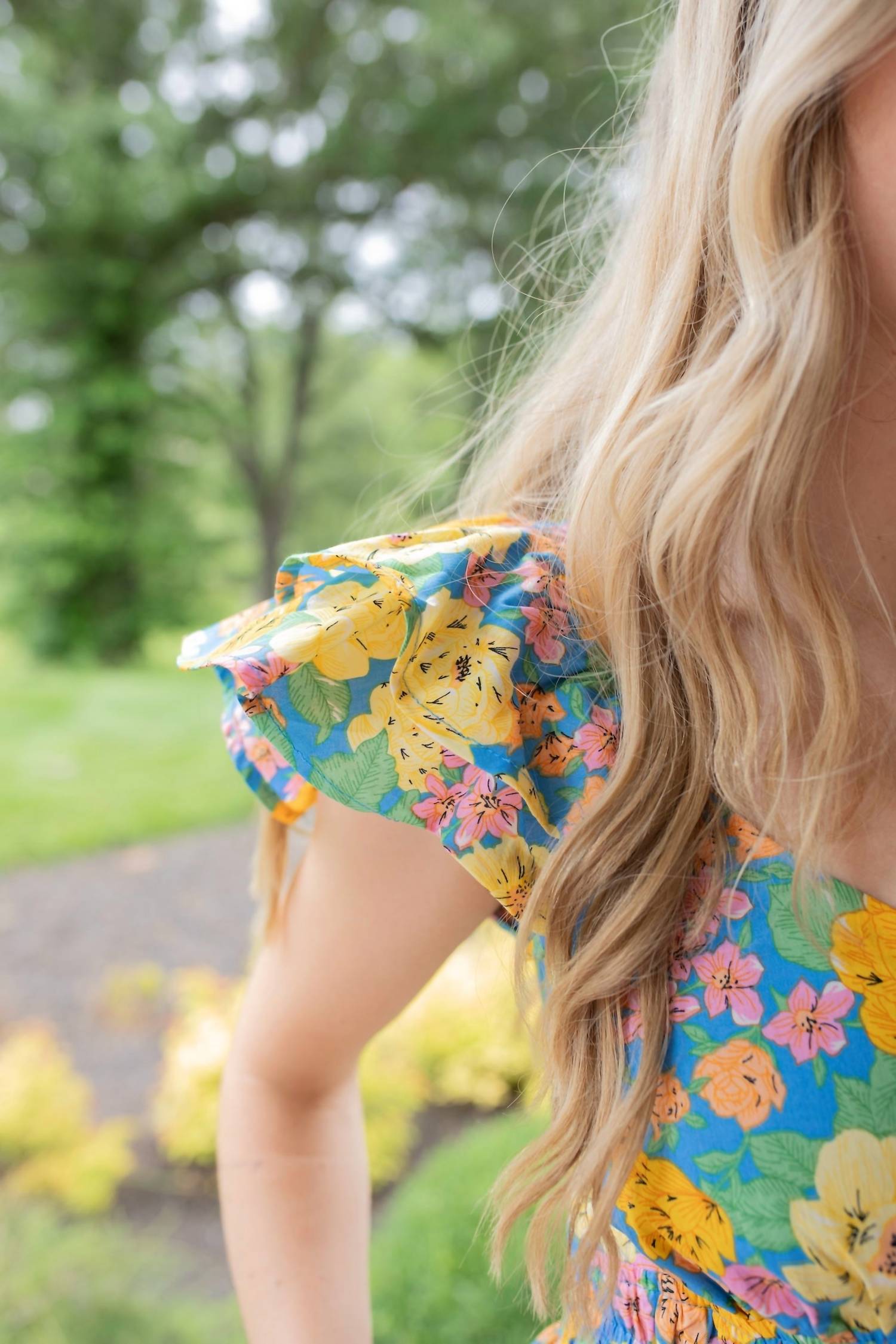 &merci Super Trouper Floral Jumpsuit in yellow blue - women's pants - view 4
