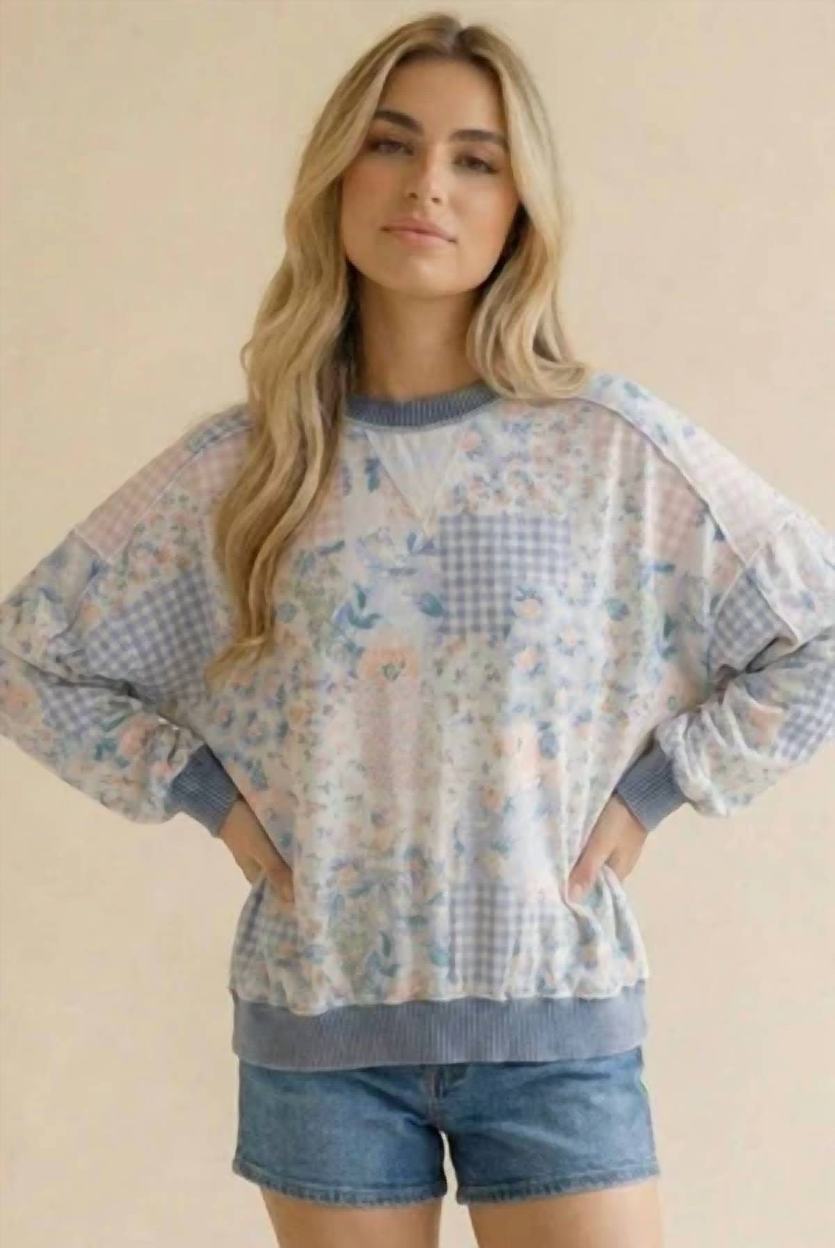 Haptics - Floral Lightweight Sweatshirt