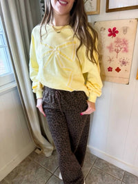 Peach Love - Bow Sweatshirt