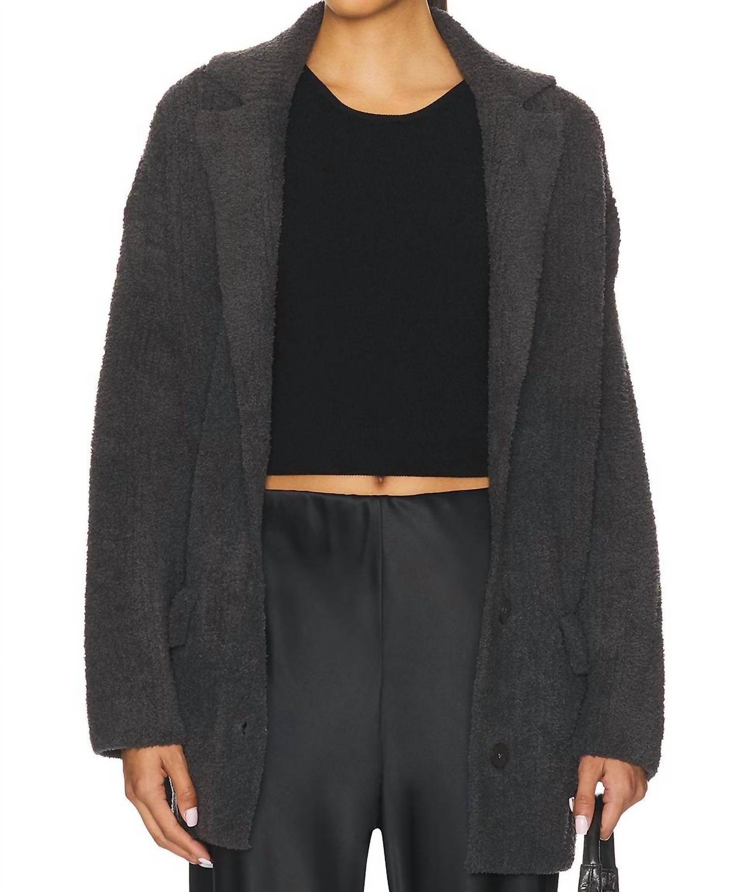 Barefoot Dreams - Cozychic Rib Oversized Notch Collar Blazer