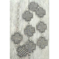 Sophia Collection - Women's Western Rhinestone Cross Concho Chain Belt