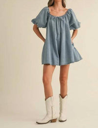 Needii - Babydoll Denim Romper