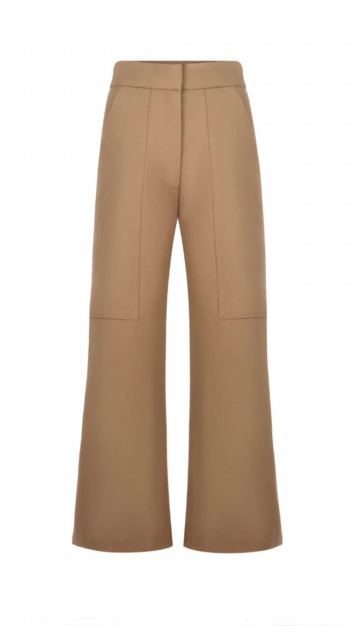 Smythe UTILITY CULOTTE PANTS in burlap - women's pants - view 4