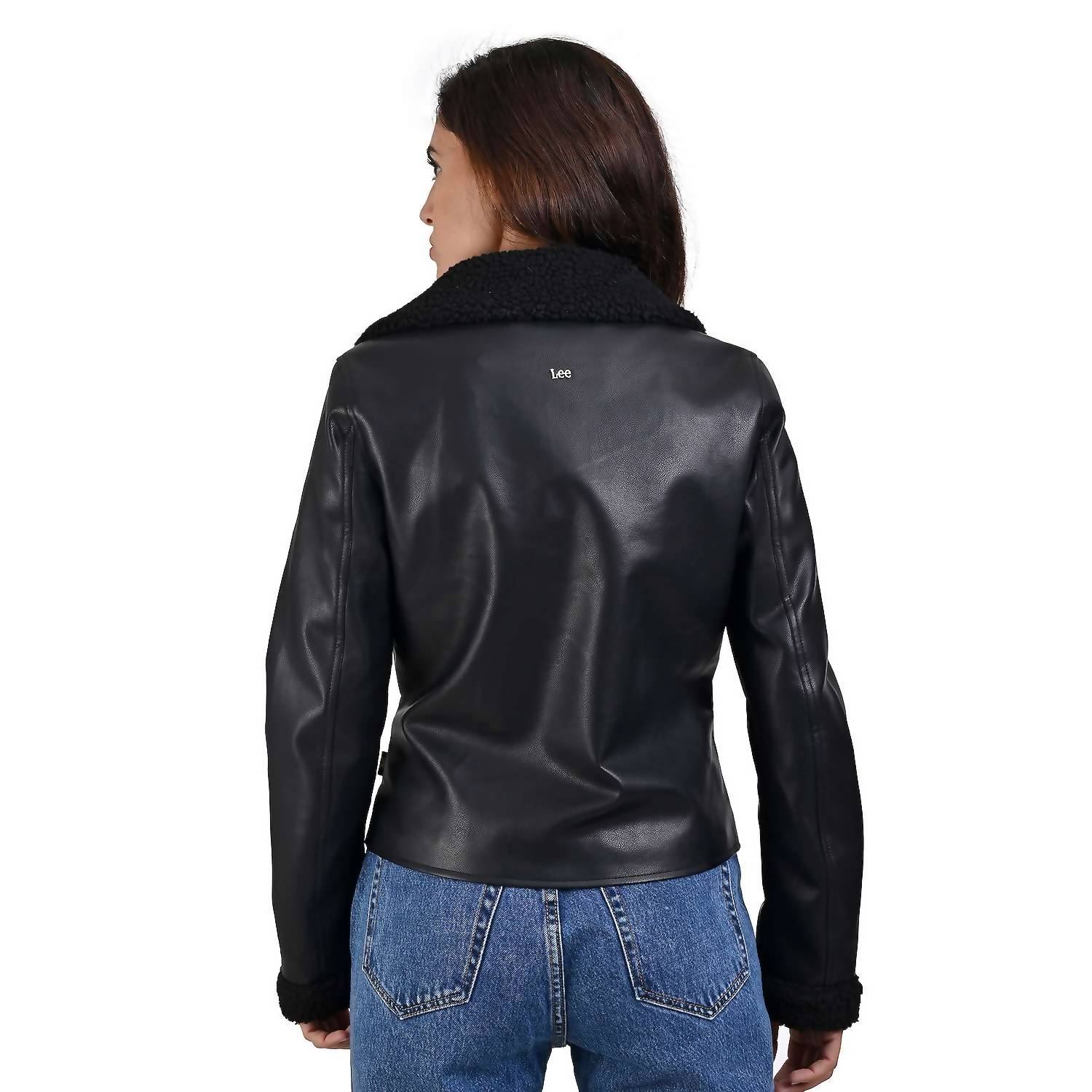 Lee - Synthetic Leather Biker Jacket