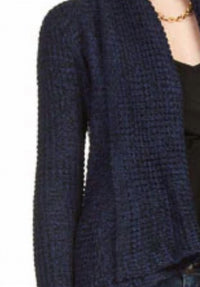 Papillon - Drape Collar Heathered Cardi With Pockets