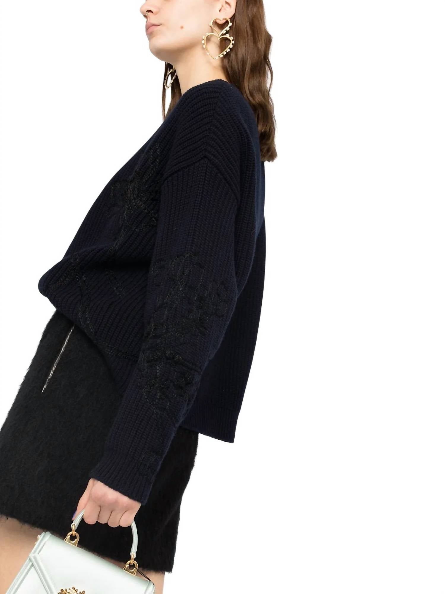 Valentino - Floral Embroidered Knitted Jumper