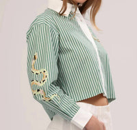 Las Sureñas - Poplin Cropped Shirt