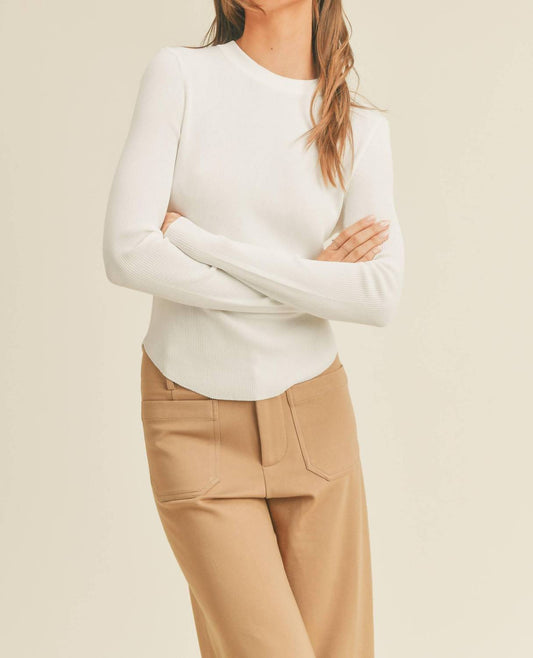Miou Muse - Ribbed Long Sleeve Top