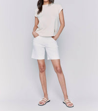 Charlie B - Cap Sleeve Tee with Chest Pocket Detail