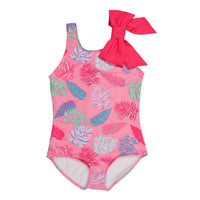The Beaufort Bonnet Company Brookhaven Bow Swimsuit in caicos canopy - kids' item - detail view