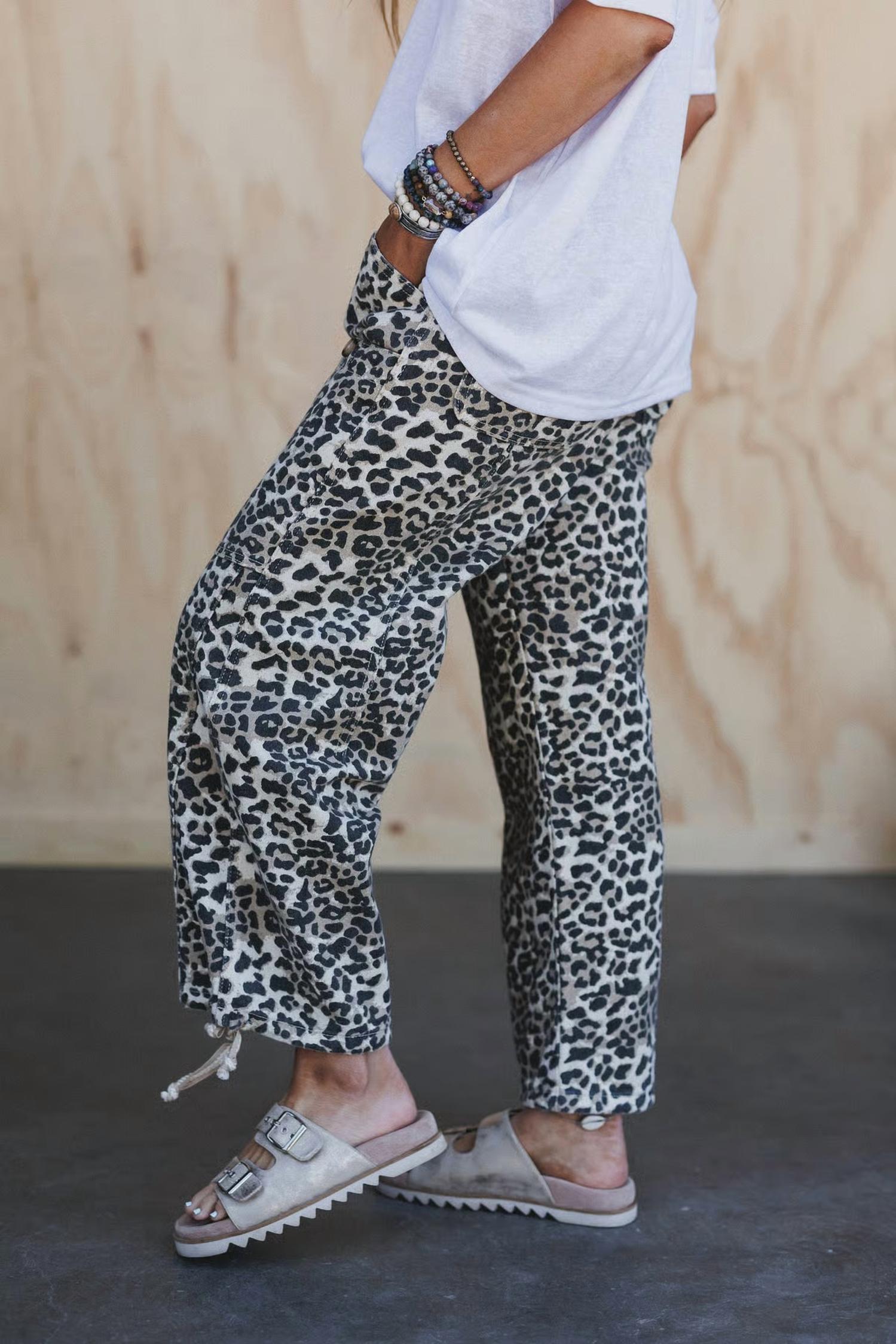 Aaron & Amber - High-rise Cotton Jogger Pants