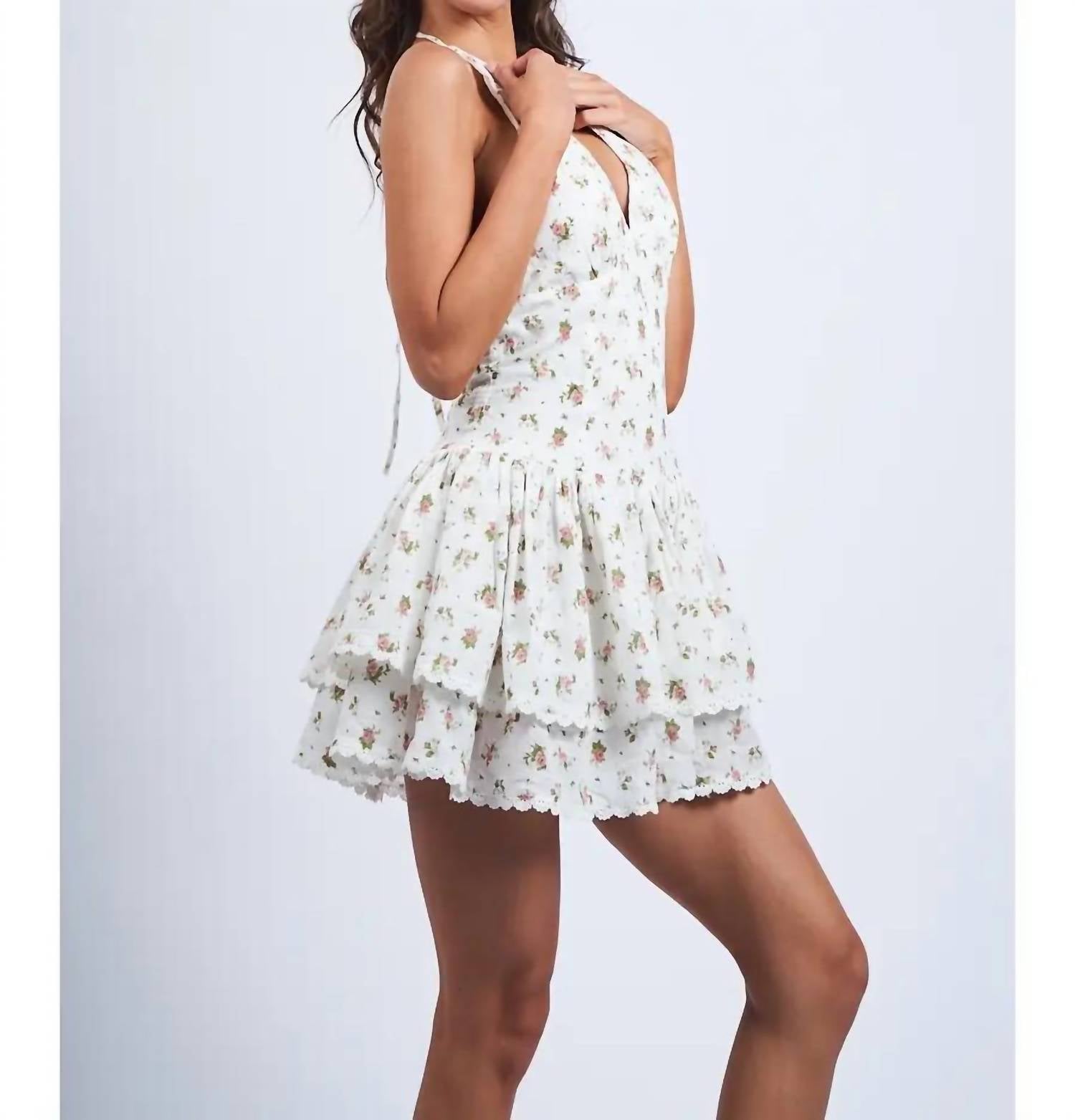 Sky To Moon - Floral Halter Dress
