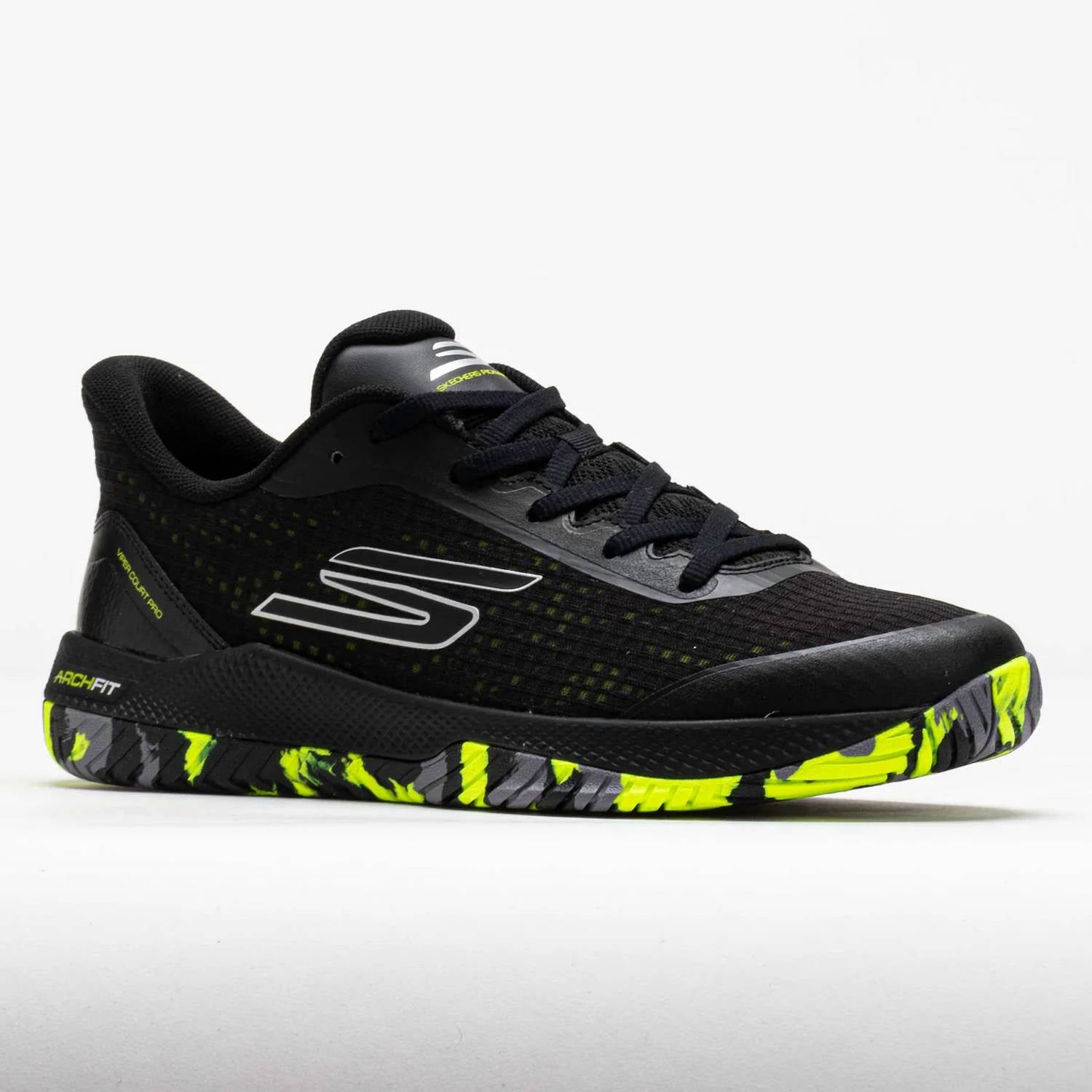Skechers Women's Viper Court Pro Pickleball Shoes in black - women's shoe - detail view