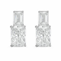 Diana M Jewels - Women's Emerald Lab-Grown Diamond Stud Earrings (5.00 Ct TCW) - Statement