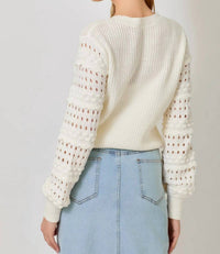 Mystree - Textured Sleeve Sweater