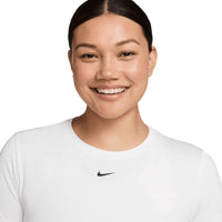 NIKE One Classic Dri-fit Short Sleeve Top in tattoo white - women's t-shirt - alternate view