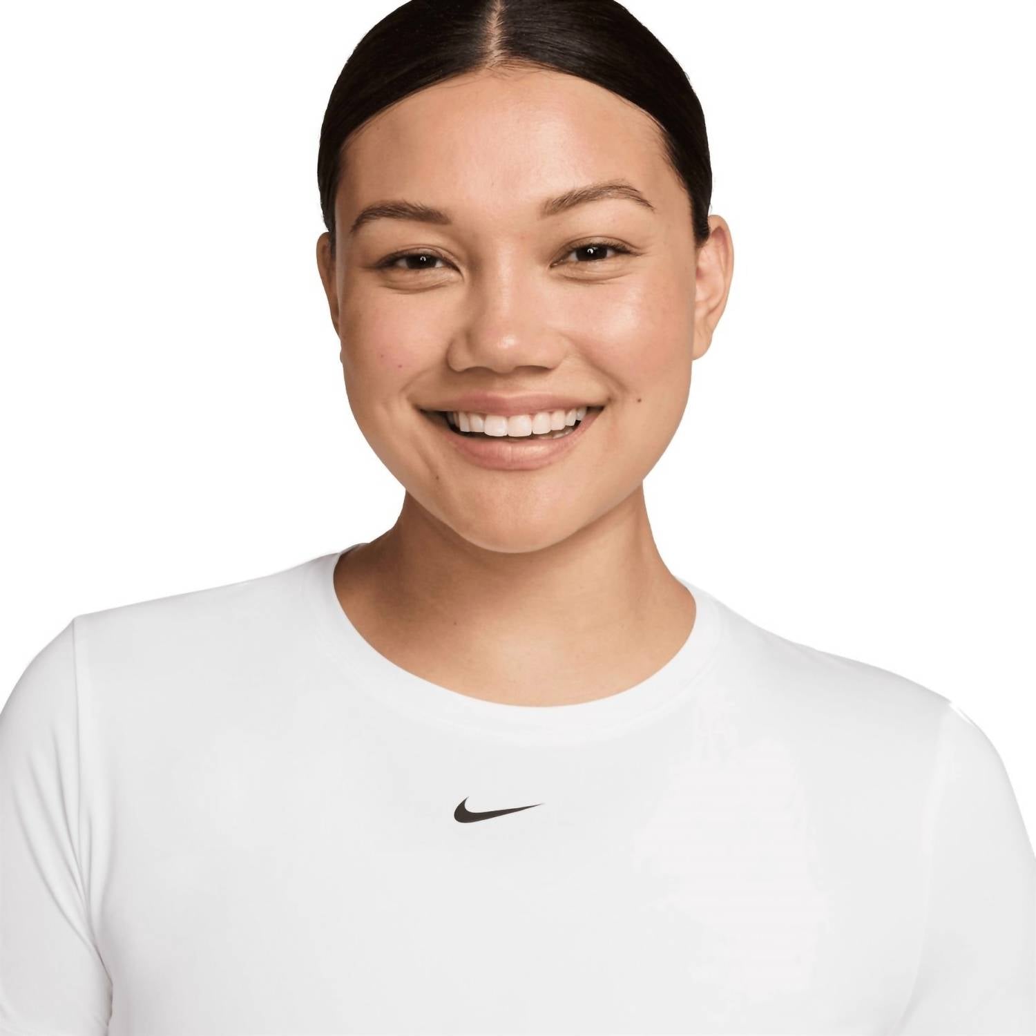 NIKE One Classic Dri-fit Short Sleeve Top in tattoo white - women's t-shirt - alternate view