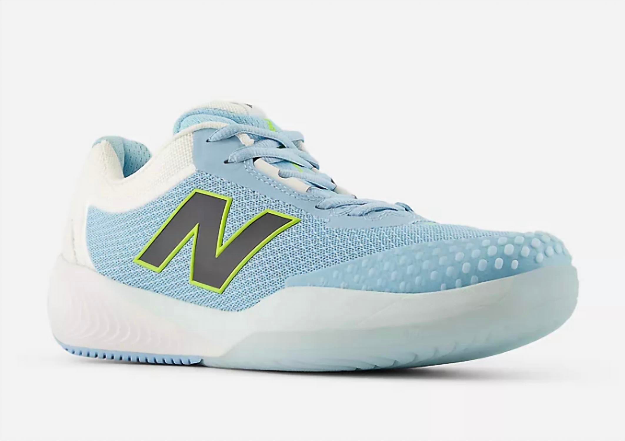 New Balance Women's FuelCell 996v6 Shoes in white blue - women's shoe - detail view