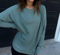 Mono B - Waffle Ribbed Pullover
